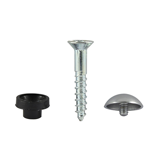 TIMCO Mirror Screws - Chrome