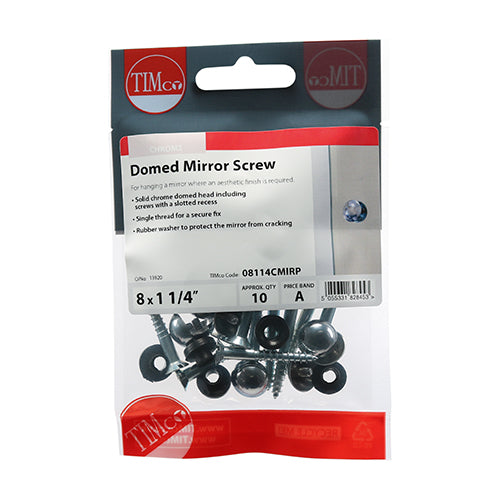 TIMCO Mirror Screws - Chrome