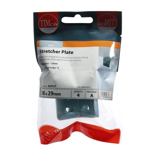 TIMCO Stretcher Plates - Zinc