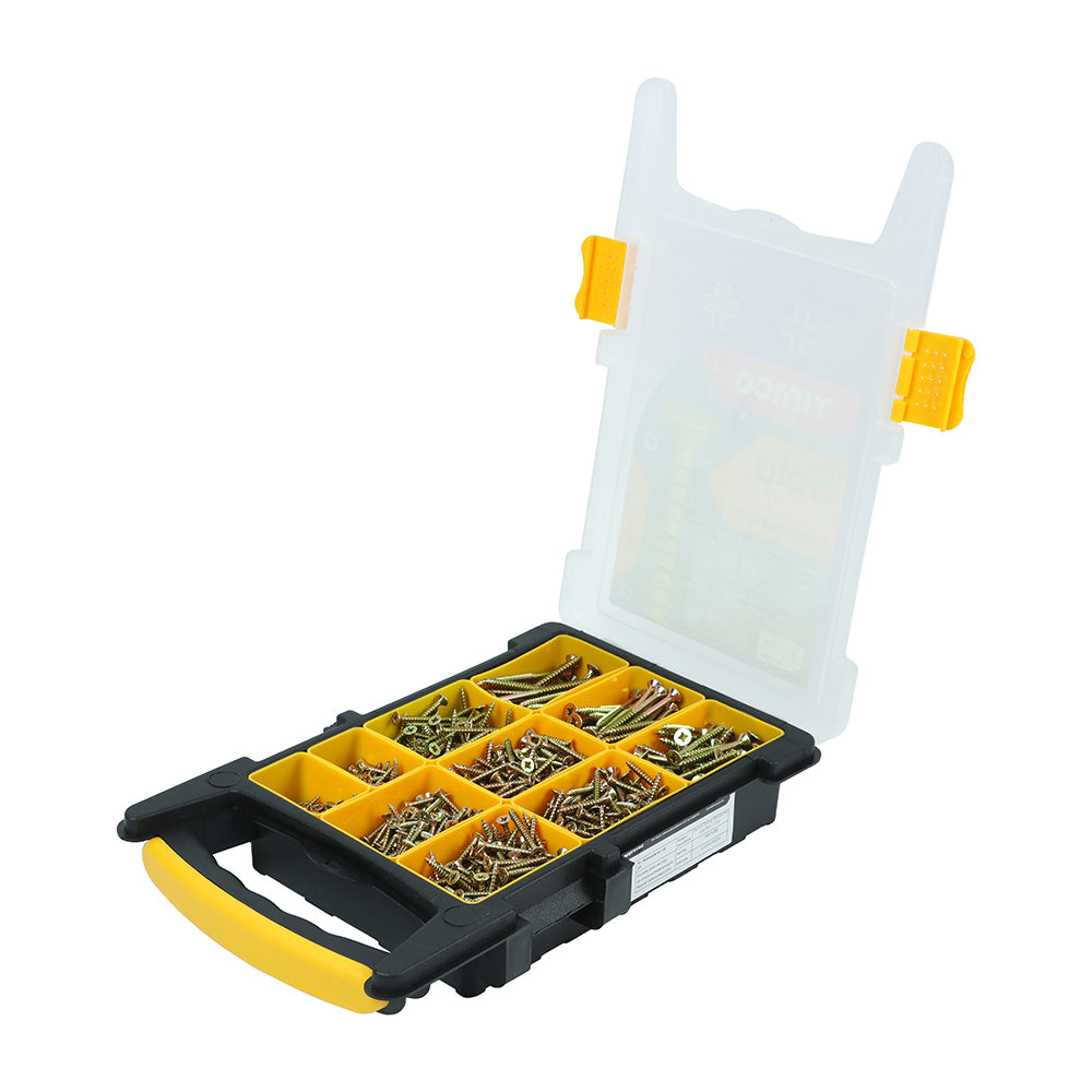 TIMCO Solo Chipboard & Woodscrews - Mixed Tray - Yellow