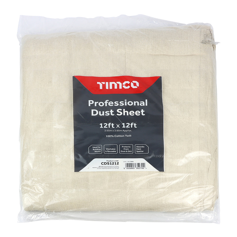 TIMCO Cotton Twill Dust Sheet