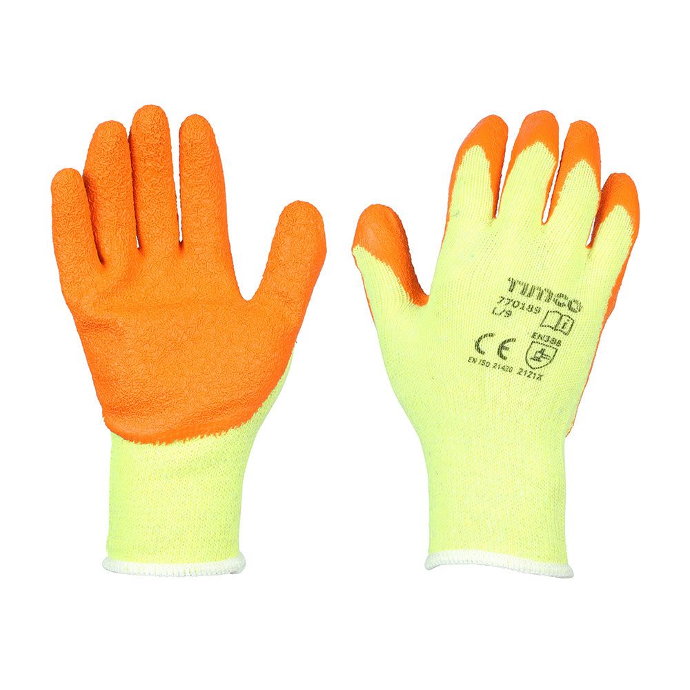 TIMCO Eco Grip Crinkle Latex Coated Polycotton Gloves Multi Pack