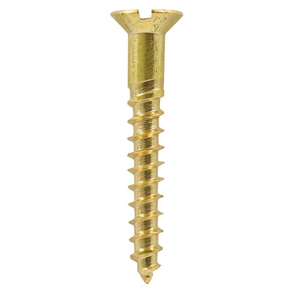 TIMCO Brass Woodscrew - Slotted