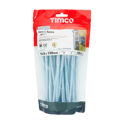 TIMCO Coach Screws Hex Head Silver