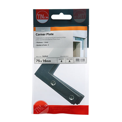 TIMCO Corner Plates - Zinc