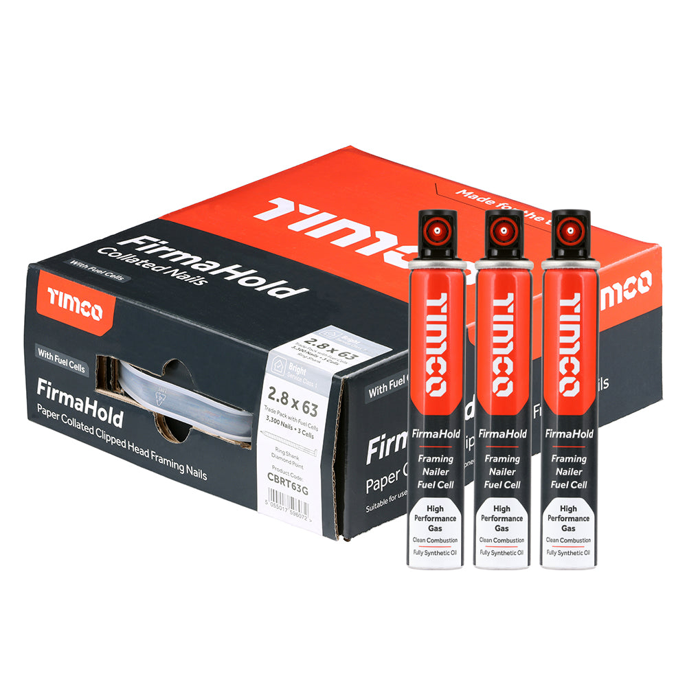TIMCO FIRMAHOLD Clipped Head Nails - Trade Pack with Gas