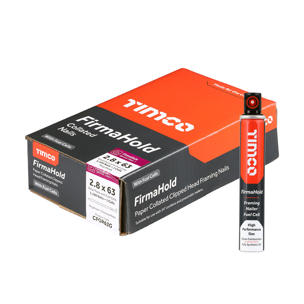 TIMCO FIRMAHOLD Clipped Head Nails - Retail Pack with Gas