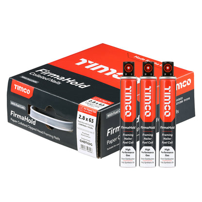 TIMCO FIRMAHOLD Clipped Head Nails - Trade Pack with Gas