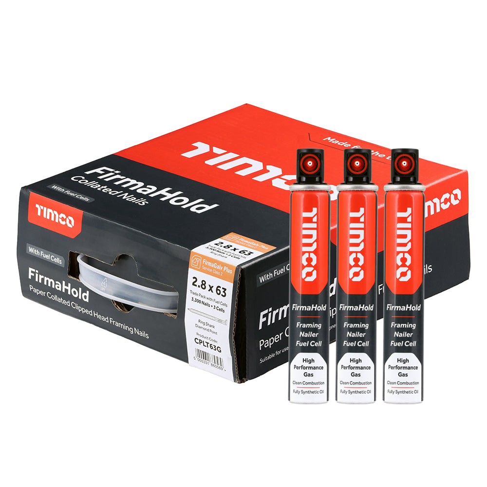 TIMCO FIRMAHOLD Clipped Head Nails - Trade Pack with Gas