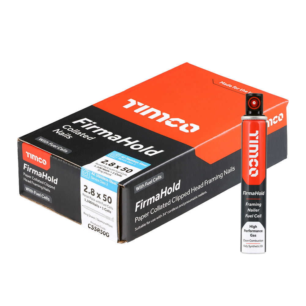 TIMCO FIRMAHOLD Clipped Head Nails - Retail Pack with Gas