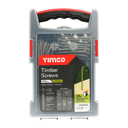TIMCO Timber Screws - Hex - Exterior - Mixed Grab Pack - Green