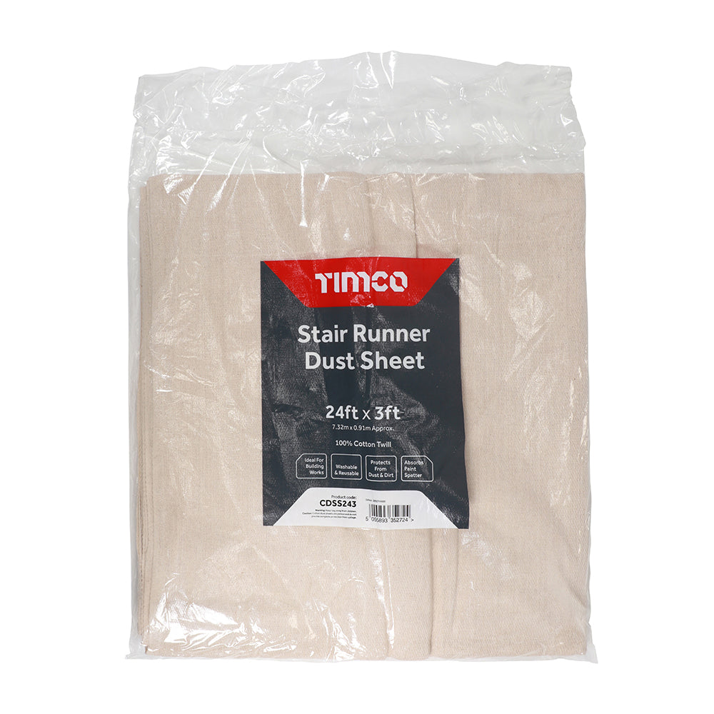 TIMCO Cotton Twill Stair Runner Dust Sheet