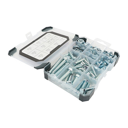 TIMCO Set Screws Nuts Washers Mixed Tray - Zinc - 199