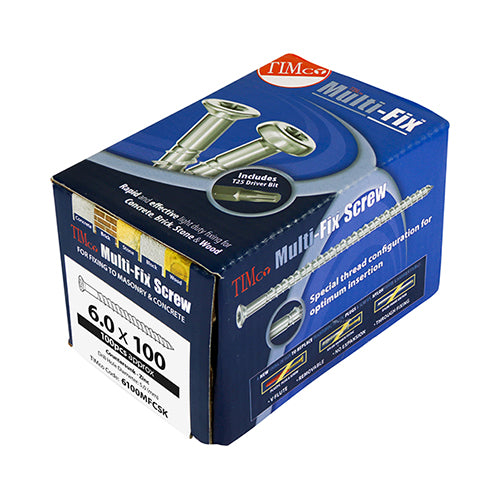 TIMCO Masonry Screws - Countersunk - Zinc