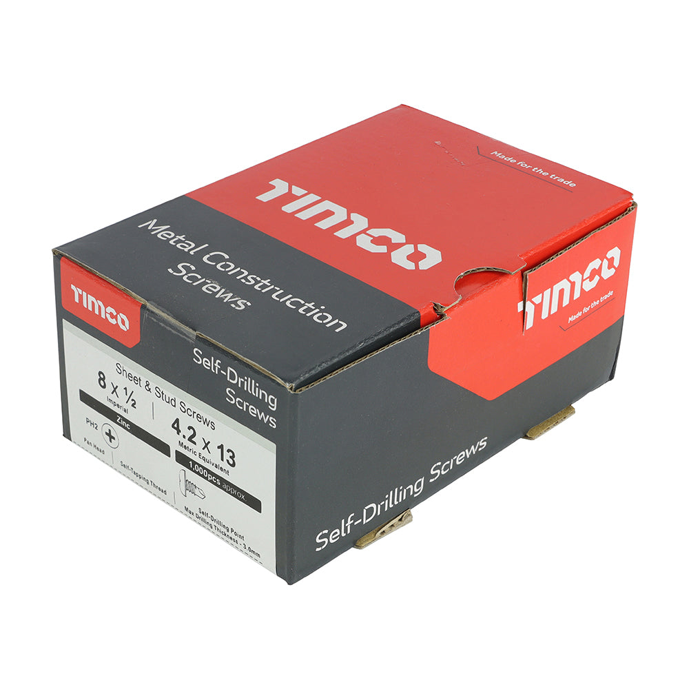 TIMCO Self-Drilling Metal Framing Pan Head Silver Screws