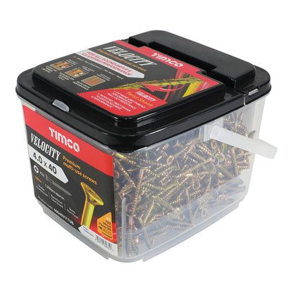 TIMCO Velocity Premium Multi-Use Countersunk Gold Woodscrews - TUB