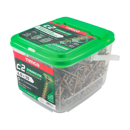 TIMCO C2 Strong-Fix Multi-Purpose Premium Countersunk Gold Woodscrews - TUB