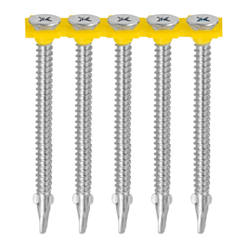 TIMCO Collated Self-Drilling Wing-Tip Steel to Timber Light Section Exterior Silver Screws