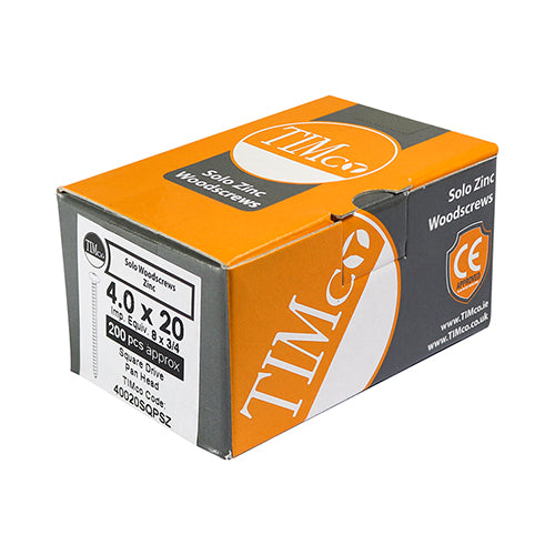 TIMCO Solo Pan Head Silver Woodscrews - Square head