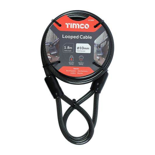 TIMCO Steel Braided Looped Security Cable