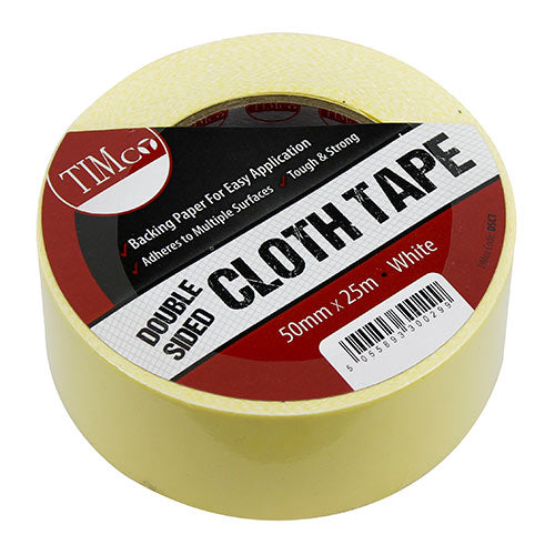 TIMCO Double Sided Cloth Tape - White