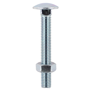 Cup Square Carriage Bolts & Hex Nuts - Zinc