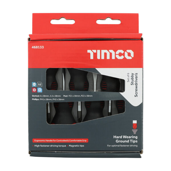 Stubby Screwdriver Set - 6 Pieces - Image 3