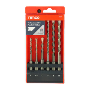 Professional SDS Plus Drill Bit Set - 6 pcs