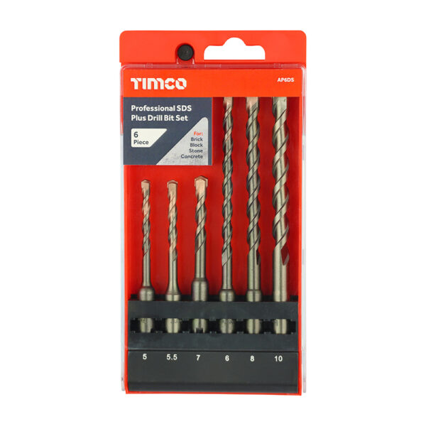 Professional SDS Plus Drill Bit Set - 6 pcs
