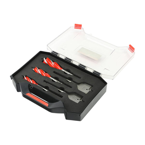 Carpenter's Speed Auger & Flat Wood Bit Kit  - 5 pcs - Image 3