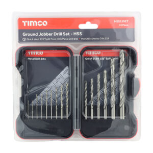 Ground Jobber Drills Set - HSS - 15 pcs