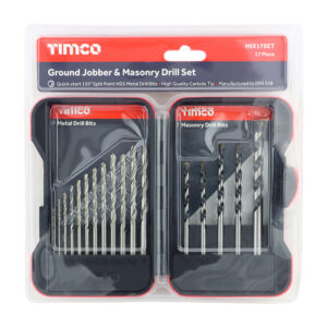 Ground Jobber & Masonry Drill Set - 17 pcs