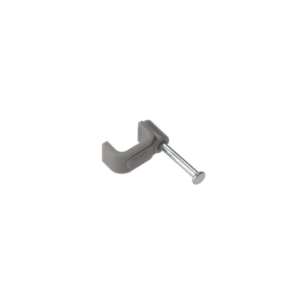 Cable Clips - Flat - Grey - TUB (600pcs) - Image 2