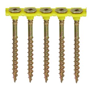 4.2x55 mm Collated Flooring Screws - SQ - Countersunk - Yellow - 1000 pcs