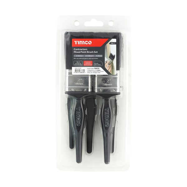 Contractors Mixed Paint Brush Set - 5 or 10 pcs - Image 2