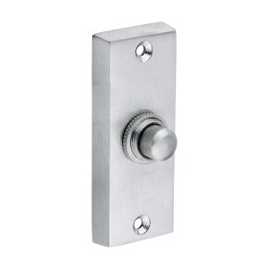 Traditional Door Bell Push - Satin Chrome