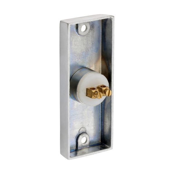 Traditional Door Bell Push - Satin Chrome - Image 2
