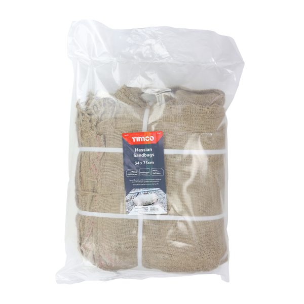 Hessian Sandbags - Natural - 34 x 75cm - 50 pcs - Image 3