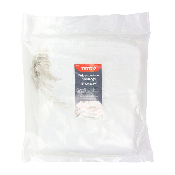 PP Sandbags - White - 33.5 x 80cm - 50 pcs - Image 3