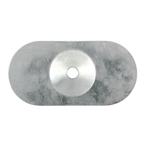 Metal Oval Stress Plate - Galvanised - 82x40mm