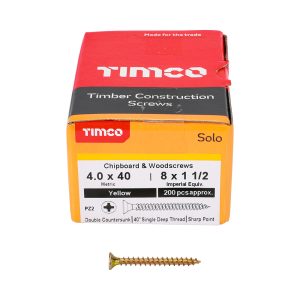 TIMCO Solo Chipboard and Woodscrews - Yellow