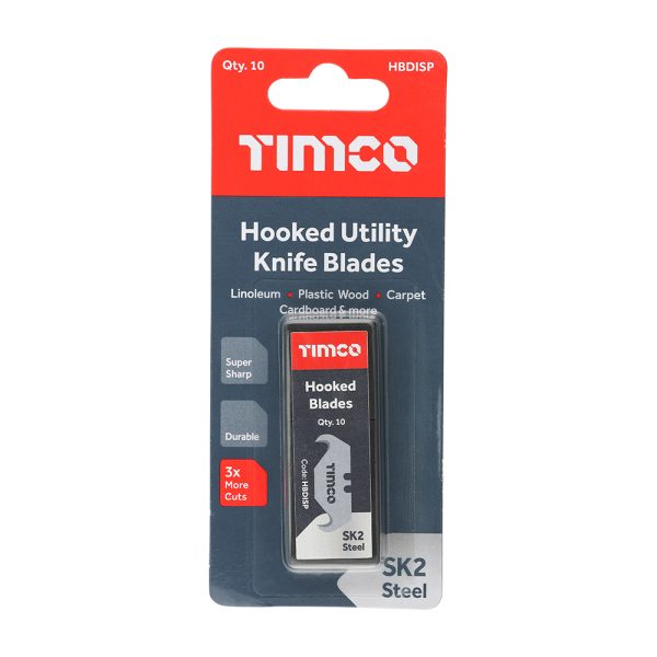 Hooked Utility Knife Blades - 51 x 19 x 0.6 - Image 3